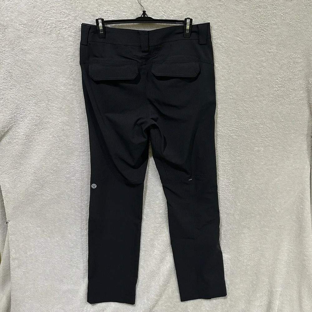 Lululemon Work To Play Pant Pinstripe Black Stretchy Size 34 Career‎ City
